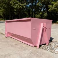 Conteneur de chargeur de crochet de poubelle d'ascenseur de crochet en acier résistant pour la collecte de déchets de démolition