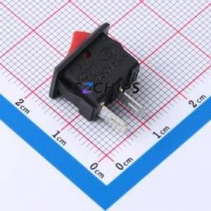HX KCD11-2P-R Rocker Switch Through hole Component (THT) Switch Without Solder Tab Red 3A - Product Image 2