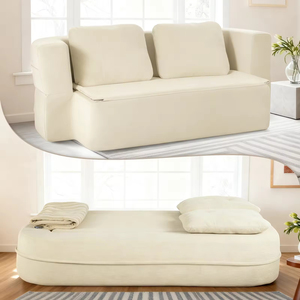 Sofá Cama Convertible Cloud Couch de Tela Scott de 78 Pulgadas, sin Estructura, con Esponja de Alta Densidad - Product Image 1