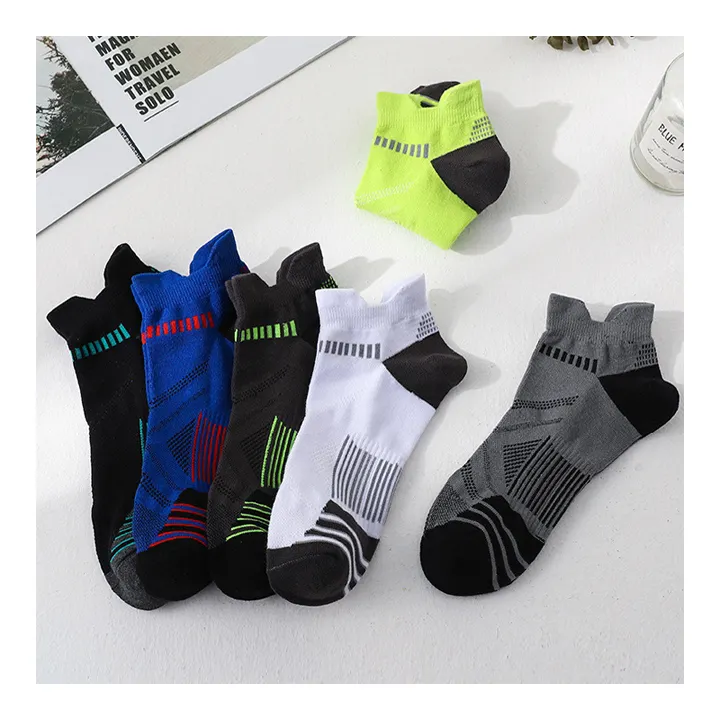 Soft Breathable Short No Show Ankle Cushioned Sports Custom Athletic Cotton Socks