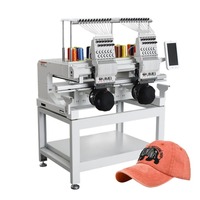 Haute vitesse contrôlée par ordinateur longue durée 2 têtes 400mm Machine à broder Maquina De Bordar pour t-shirt, casquette