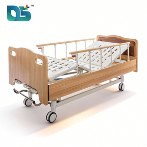Lussuoso Letto Ospedaliero Manuale Pieghevole con Pannello in Legno e 3 Manovelle a Vite per Disabili e Uso Domestico - Product Image 3
