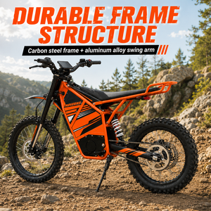 Moto tout-terrain électrique sans balais haute puissance 8000W 2026 SLMD-2X 72V 40Ah >80km/h pour adulte avec frein à disque hydraulique à entraînement central - Product Image 4