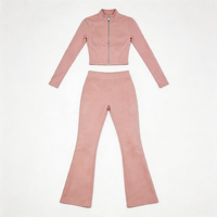 Ensemble Coordonné Décontracté d'Été en Tissu Élégant pour Femmes, Haut à Encolure Unique et Pantalon Taille Haute, Logo Personnalisé, Usage Quotidien, OEM ODM