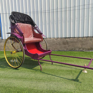 Prix d'usine – Rickshaw japonais violet à deux places, tiré à la main - Product Image 4