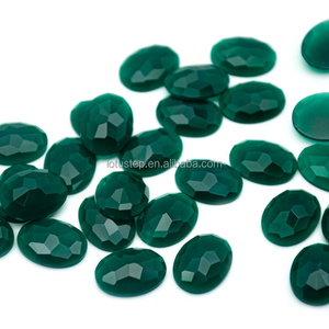 Accesorios de joyería de cristal cabujón irregular de ágata verde natural personalizado - Product Image 2