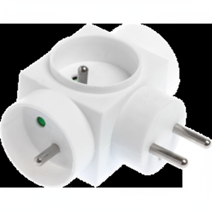 Triplite 3x16A Cables de alimentación laterales blancos y cables de extensión - Product Image 1