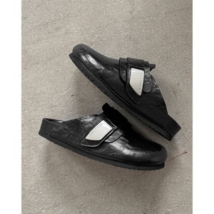 Chaussures sabots rétro unisexes sur mesure du fabricant, semelle épaisse, cuir véritable de haute qualité, semelle en liège antidérapante, pour hommes - Product Image 3