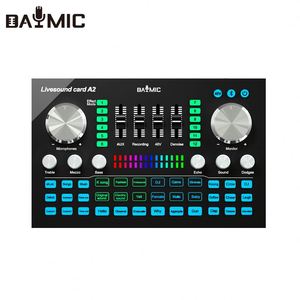 Factory 48V Condenser Microphone With Audio Interface for Broadcasting External Sound Card for Livestream Kit Recording - Product Image 3