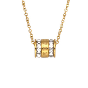 2022 Fashion Fashion Ornament Necklace Female Student Diamond Plaid Necklace Stainless Steel Small Waist Necklace with Diamond - Product Image 2