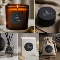Autocollants ronds mats noirs personnalisés avec logo, étiquettes imperméables pour pots de bougies, rouleaux d'étiquettes adhésives de luxe pour emballages, pour petites entreprises