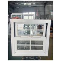 Ventanas Corredizas Verticales de Aluminio con Rotura de Puente Térmico, Vidrio Templado Doble, Color Blanco, con Rejillas Integradas