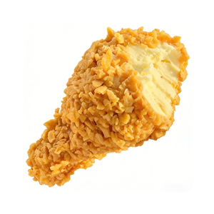 Nouveauté : Glaces 3D en forme de cuisse de poulet frites dorées, avec revêtement croustillant aux céréales, dessert glacé HALAL - Product Image 4