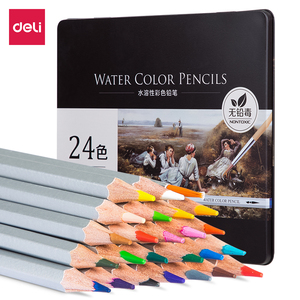 Deli 6521, 24 Piezas/Caja, Lápices de Colores Solubles en Agua para Niños, Lápices de Colores Resistentes al Desgaste para Estudiantes, 48 Cajas*24 Piezas=1152 Piezas por Caja - Product Image 6