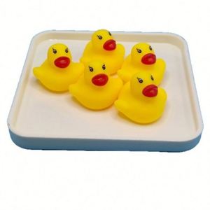 Customized Logo 3.7*3.0*.3.7cm Plastic Yellow Duck Pinch Call <b>Bath</b> Sound Swimming Pool & Bathroom Water Playing Toy Wholesale - Product Image 5