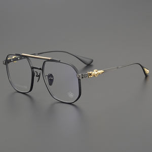 CH8222 Pilot Polygon puro lusso <span class=keywords><strong>occhiali</strong></span> <span class=keywords><strong>da</strong></span> <span class=keywords><strong>vista</strong></span> <span class=keywords><strong>trasparente</strong></span> oro nero montature di lusso <span class=keywords><strong>da</strong></span> uomo di design <span class=keywords><strong>da</strong></span> donna <span class=keywords><strong>occhiali</strong></span> di moda - Product Image 1