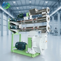 Machine à granulés d'aliments pour animaux LUODATE, 12-16T/H, certifiée CE, pour usage commercial, fabrication directe d'usine
