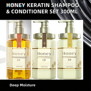 Champú y Acondicionador en Gel con Miel 2 en 1, Tratamiento Capilar con Keratina para Cabello Dañado, Sin Sulfatos, Hidratante, 300 ml - Product Image 2