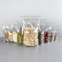 Sachet Doypack Transparent en Plastique avec Fermeture Éclair Refermable pour Aliments pour Animaux, Gelée, Salade