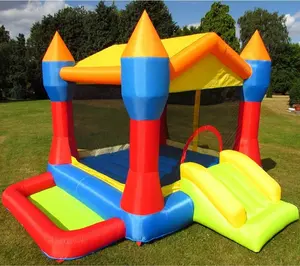 JUMPFUN Casa de rebote para niños pequeños con piscina de bolas 4 en 1 Castillo de salto inflable juguetes de patio familiar venta comercial