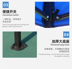 Tente extérieure d'exposition commerciale à quatre coins 3*3 parasol pliant télescopique grand <span class=keywords><strong>parapluie</strong></span> hangar à quatre pattes pour - Product Image 5