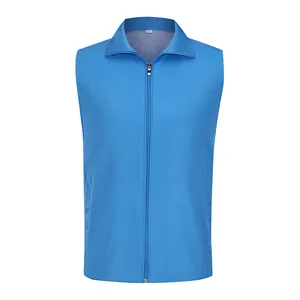 Special design custom unisex outdoor vest with pockets men's sleeveless vest