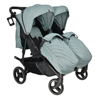 Poussette double pour jumeaux, adaptée dès la naissance, légère, pliable compactement, poussette double côte à côte