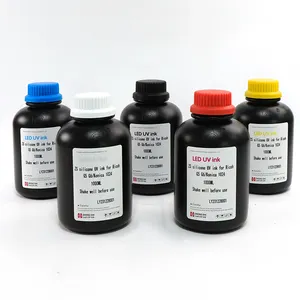 ZS ink digital printing 1000 ml silicone UV curable ink for Ricoh G5 G6 /Konica 1024 print head (CMYK+W)