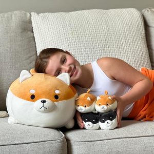 MorisMos 18 "Unisex Shiba <span class=keywords><strong>Inu</strong></span> Corgi perro de peluche de juguete lindo niños Animal relleno almohada Navidad cumpleaños Shiba <span class=keywords><strong>Inu</strong></span> <span class=keywords><strong>Akita</strong></span> niña Niño - Product Image 2