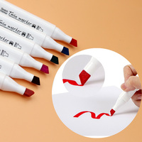 Mokeelo 895/ensemble - 12/18/24/36/48 couleurs, ensemble de marqueurs d'art professionnels à base d'alcool avec double pointe, stylo triangulaire