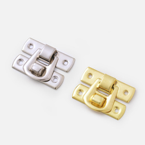 Furniture Lock Metal Box Buckle 30X9 Keyless Carbon Steel Yellow And Silver Minimalist Design For Wooden Gift Jewelry Boxes - Product Image 1