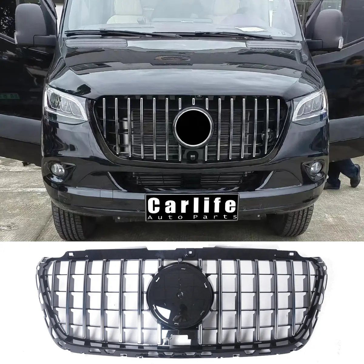 Sprinter W907 W910 for Mercedes benz Sprinter 2018 2019 2020 2021 2022 2023 year facelift to GT grille look model abs parts