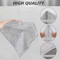 Chiffons à vaisselle en maille argentée, chiffons magiques, 7,87 x 7,87 pouces