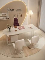 Bureau de consultation de luxe léger haut de gamme pour salon de beauté médical et clinique dentaire, avec plateau en acrylique, tiroir de rangement, personnalisable