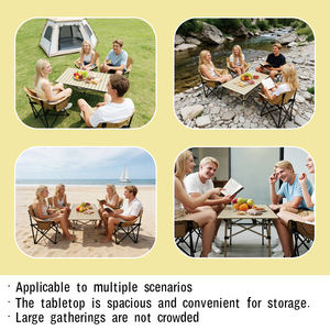 Ensemble table et chaises de <span class=keywords><strong>camping</strong></span> pour 4 personnes, table et chaises pliantes de <span class=keywords><strong>camping</strong></span>, chaise de <span class=keywords><strong>camping</strong></span> portable, table pliante Egg Roll - Product Image 5