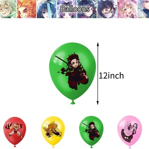 Nouveau démon tueur thème fête décoration enfants anniversaire <span class=keywords><strong>bannière</strong></span> gâteau Topper ballon ensemble pour enfants jouet - Product Image 3