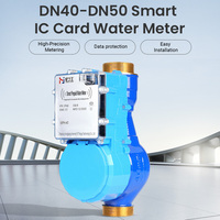 Compteur d'eau intelligent chaud/froid 40 mm R80, carte IC, télécommande, prépayé, type rotor, connexion filetée, cuivre pur