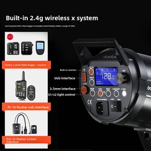Flash Godox Shenniu 600W II Deuxième Génération, Lumière de Studio Photo Haut de Gamme, Synchronisation Haute Vitesse, Récepteur Intégré - Product Image 4