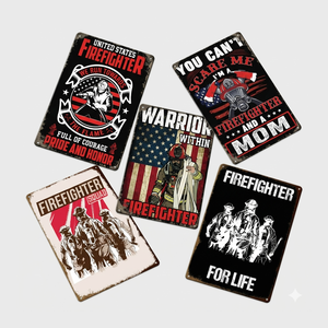Letreros de Metal, Placa Metálica, Decoración de Pared para Bomberos, Colección de Arte, 20X30, Impresión UV, Póster Decorativo Vintage - Product Image 1