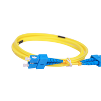 Kabel Patch Fiber Single Mode G657A1/A2 SC UPC-SC UPC Duplex 3.0mm untuk Penggunaan Dalam Ruangan FTTH, Kompatibel dengan Jaringan 5G