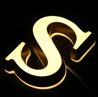 Enseigne publicitaire lumineuse LED 3D RVB 110V de style nouveau pour extérieur, lettres canal, pour voiture et bureau, garantie 1 an