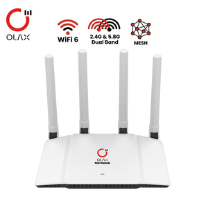 เราเตอร์ OLAX AX1800 WiFi 6 ความเร็ว 1800Mbps แบบดูอัลแบนด์ กิกะบิตไร้สาย 5 พอร์ต 1WAN 4LAN ช่องต่อ Type-C รองรับผู้ใช้ 64 คน เสาอากาศ 4 ต้น ผลิตจากโรงงาน OEM ความเร็วสูงพิเศษ - Product Image 2