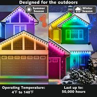 Lumières RGB permanentes, lumières LED à points de pixels étanches IP65 avec application/télécommande, pour Noël et toutes les décorations de vacances