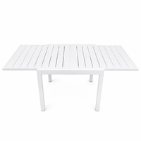 Table extensible moderne en aluminium pour repas en plein air, cuisine, hôtel, chambre, villa, appartement, bar - Mobilier d'extérieur élégant