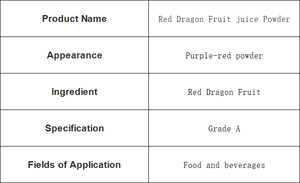 Poudre de <span class=keywords><strong>jus</strong></span> de fruit du dragon rouge naturel, poudre de fruit rouge violet, ingrédient alimentaire et pour boissons, OEM ODM personnalisé - Product Image 3