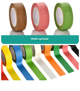 Cinta Adhesiva Multifuncional <span class=keywords><strong>para</strong></span> Manualidades, Cinta de Papel Crepé, Fuerte Adhesión, Sin Residuos, Desprendible a Mano, Cinta de Enmascarar Colorida <span class=keywords><strong>para</strong></span> Pintores - Product Image 1