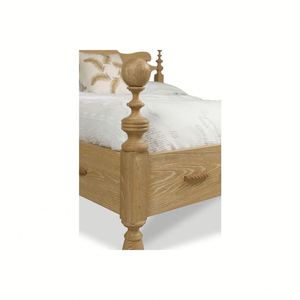 American Farmhouse Distressed Wood <b>Framed</b> Upholstered <b>Bed</b>, Custom <b>Size</b> Linen Upholstery Bedroom Furniture <b>Bed</b> - Product Image 5