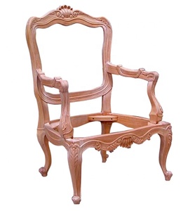 Chaise en bois massif Chaises de salle à manger de salon à cadre inachevé - Product Image 1