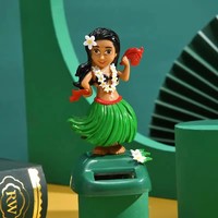 Hot en gros 3d personnalisé Hawaii hula fille figurine bobble tête résine artisanat modèle souvenir cadeaux décoration de la maison voiture ornements
