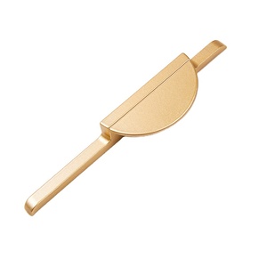 Poignées de meuble semi-circulaires, poignées de tiroir, boutons de commode, poignées de cuisine or et noir, quincaillerie de meuble symétrique, barres - Product Image 1